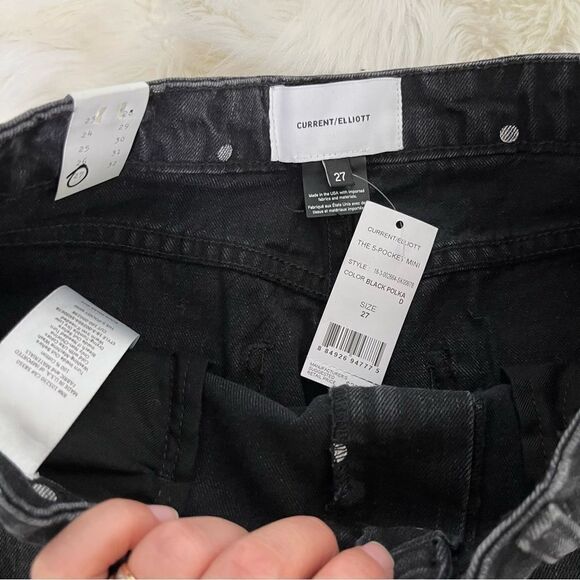 Current Elliott black denim mini skirt. NWT - Picture 3 of 7